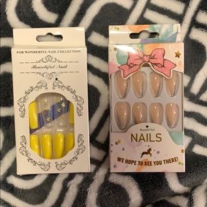 2 PACKS OF PRESS ON NAILS